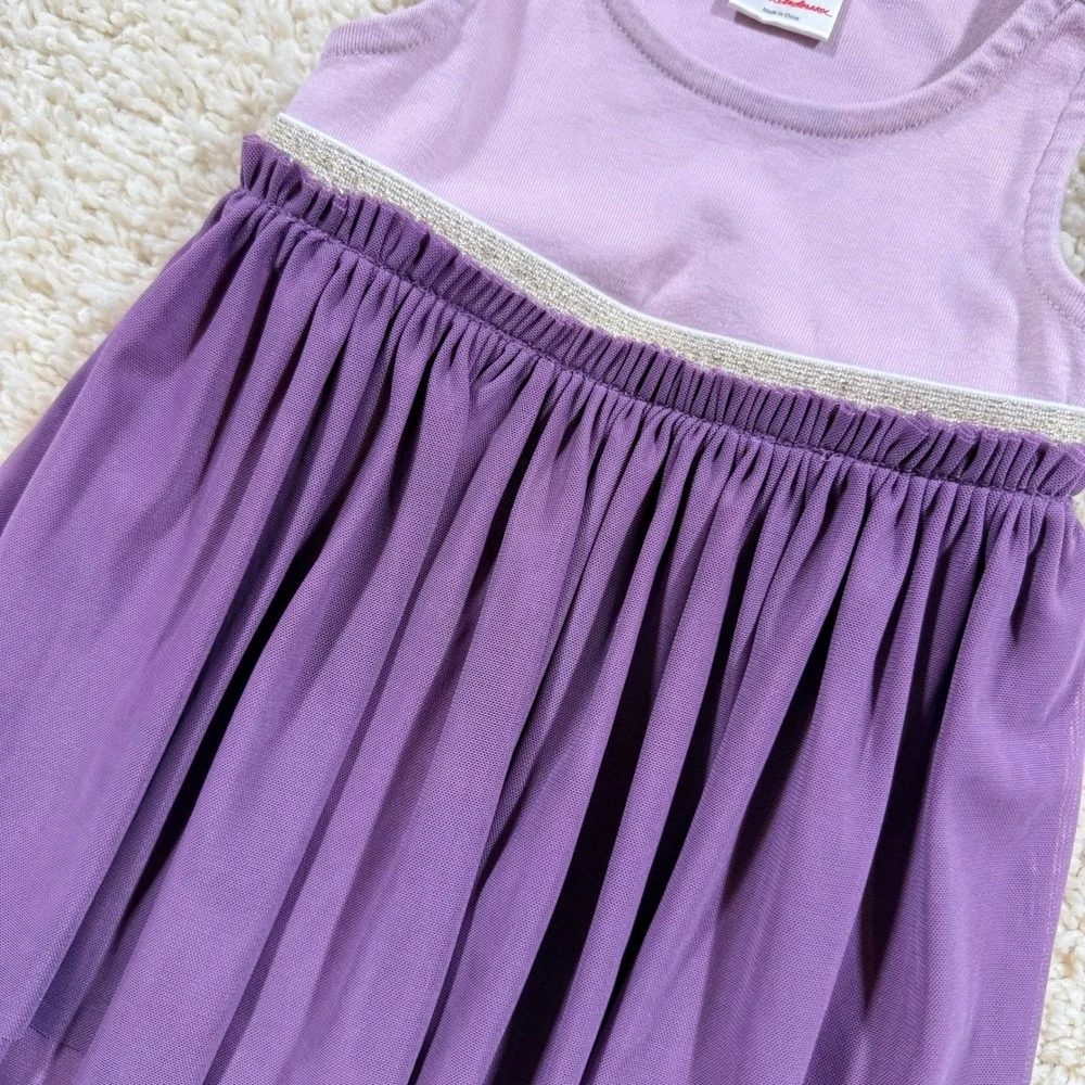 Hanna Andersson Purple Tulle Tutu Dress 18-24M Lavender Metallic Ballerina
